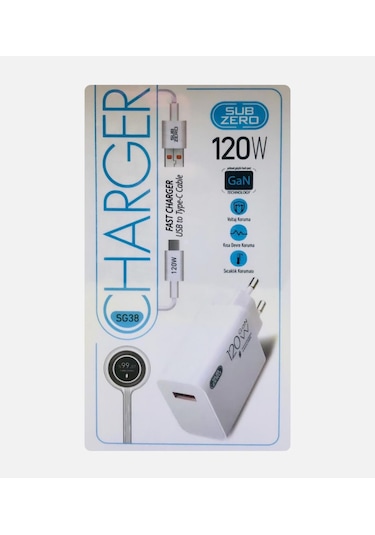 Subzero SG38 120W Type-C Hızlı Şarj Cihazı