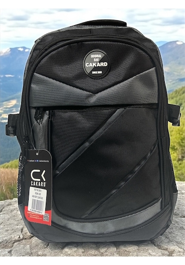 Büyük Su Geçirmeyen Kalın Kumaş Ortopedik Üç Bölmeli Okul Gezi Seyahat Kamp Sırt Çantası 32cmx47cm Gri