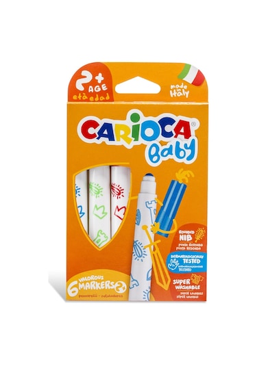 Carioca Baby Yıkanabilir Jumbo Keçeli Boya Kalemi 6'lı