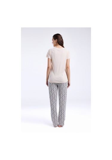 Pierre Cardin Kadın Krem Pijama Takımı Pc8961-s-v1 Krem