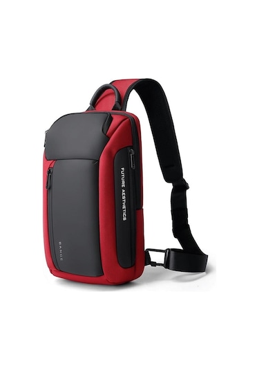 Bange Bg-7566 Suya Dayanıklı Tek Askılı Göğüs Omuz Sırt Çantası Kırmızı