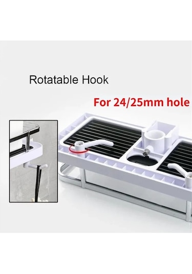 Wondernest Sondaj Siyah Raf Organizatör Lichen Temizleme Hiçbir Duş Depolama Banyo Ürünü Hn Siyah