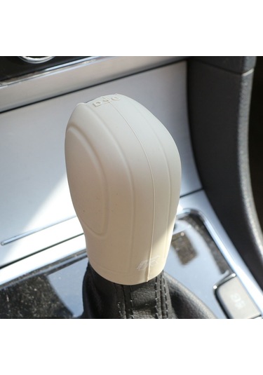 Volkswagen Passat B8 Silikon Vites Topuzu Kılıfı Bej R Logo Fs