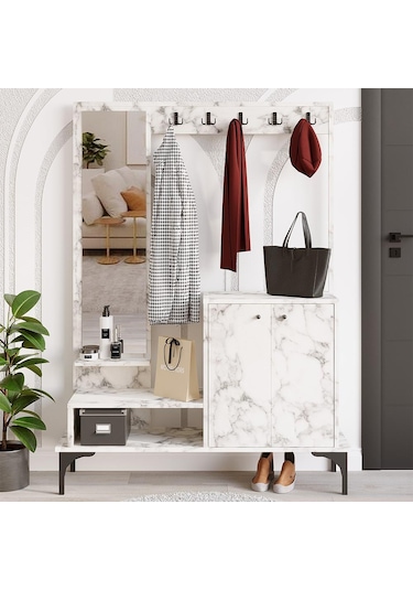 Decormet Andy Vestiyer Carrara Marble Çok Renkli