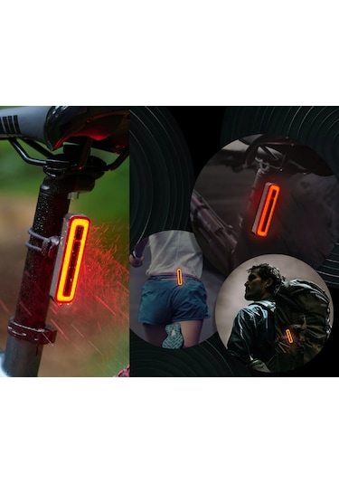 Moon Nebula 2 Sense 350 Lm Bisiklet Usb Şarjlı Arka Stop Far Siyah