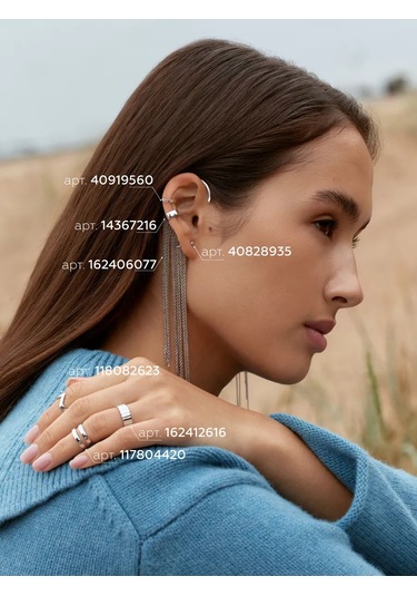 Miestilo 925 Ayar Gümüş Parmak Ucu Yüzüğü Falanks İçin, Takı 117804420 Beyaz