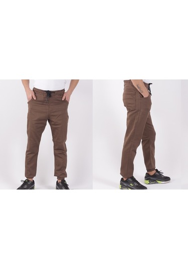 Black Steel Bel Ve Paça Lastikli Pantolon-1000