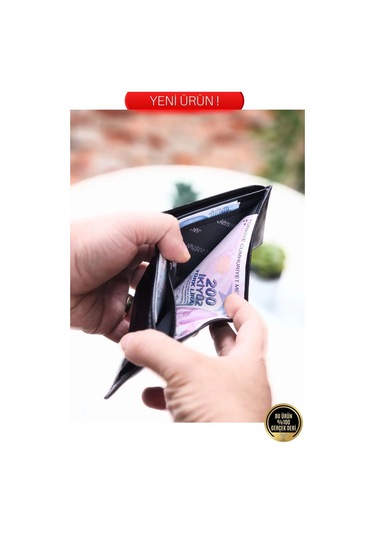 Gerçek Hakiki Deri Kaliteli 1.sınıf Bozuk Para Cepli Yatay Model Cüzdan Kartlık Portföy Siyah