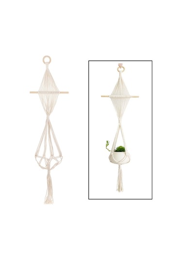 Suntek Örgü Halat Bitki Saksı Askısı Tavan Asılı Ekiciler