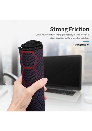 Ruicoo Oyuncu Ve Ofis Kullanımı İçin Kaymaz Kauçuk Tabanlı Dayanıklı Mouse Pad - 25x30 Cm Kırmızı Izgara Desen