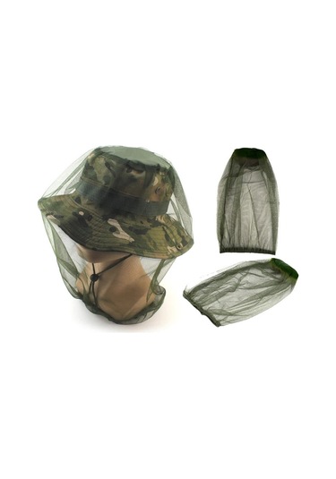 Jialan Açık Kafa Yüz Maskesi Şapka Net Kapak Anti-sivrisinek