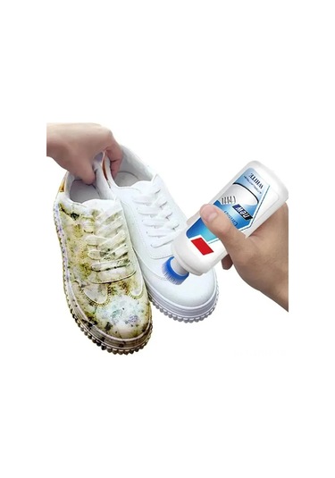 Monyee Ayakkabı Temizleyici Ve Beyazlatıcı Krem - Fırçalı, Deri-kanvas-uydu Lifleri İçin, Su Gerektirmeyen, Kalıcı Parlaklık Sağlar Beyaz