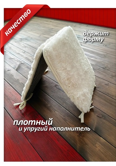 Bağcıklı Beyaz Tüylü Sandalye Yastıkları 461234197 Beyaz