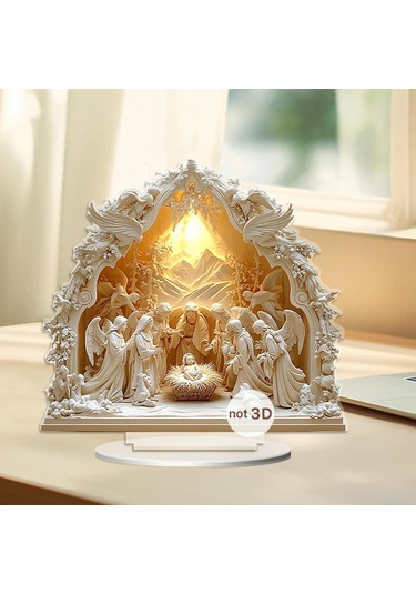 Homyl 2d Düz Akrilik Heykel Koleksiyon Tatil Yılbaşı Doğum Orta