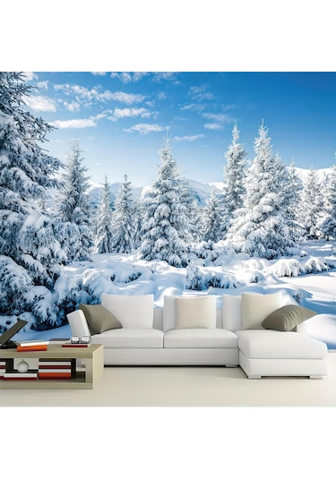 Kar Sahne Noel Goblen Polyester Blacklight Goblen, Oturma Odası Yatak Odası Ofis Ev Dekor Için Duvar Asılı