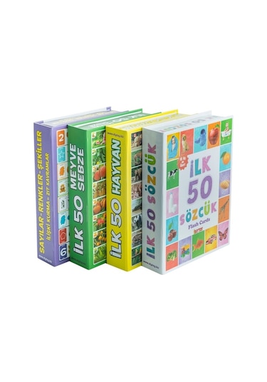 İlk 50 Sözcük Flash Cards Zeka Kartları Eğitici Kartlar