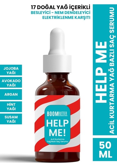 Boom Butter Help Me Acil Kurtarma Yağ Bazlı Saç Serumu 50 ML