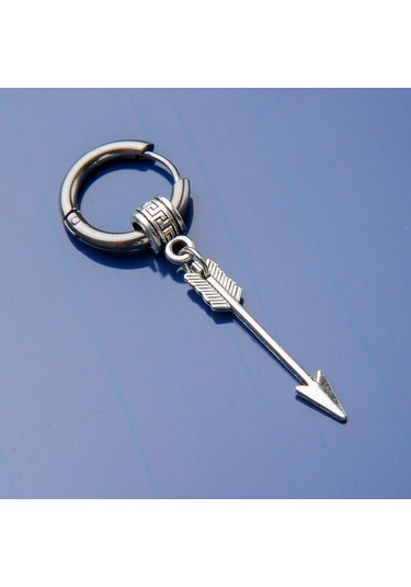 Sallanan Ok Ucu Erkek Çelik Küpe Takı Aksesuar W P24 T5 Çelik