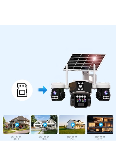 O-kam 9095 12mp 10x Zoom 4 Lens 3 Ekran Ultrahd 4g Solar Akıllı Güvenlik Kamerası