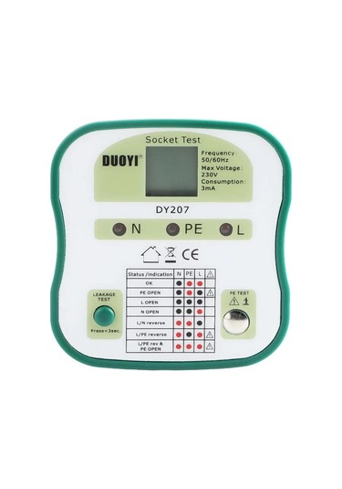 Duoyı Dy207 Priz Topraklama Rcd Test Cihazı N11.45