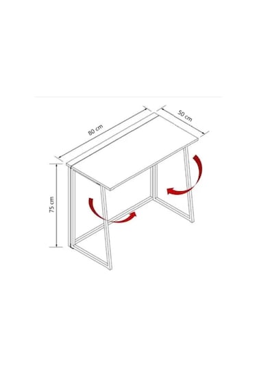 FahrettinKüçük 3290 Work Katlanır Çalışma Masası Beyaz