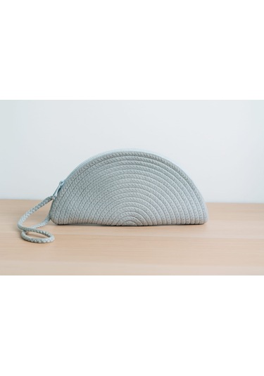 Upeka Jütip Doğal Hasır Görünümlü Tatil Plaj Makyaj El Çantası