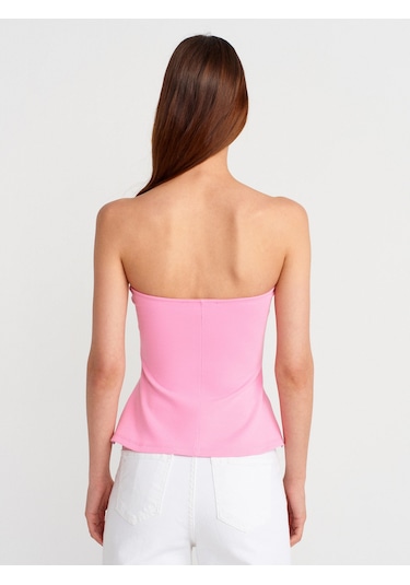 Dilvin 31860 Straplez Top-pembe Pembe