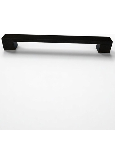 Safran Kalın Alüminyum Metal Lüks Modern Mobilya Çekmece Mutfak Dolabı Kulpu Siyah 128mm 5 Adet Siyah