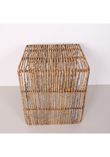 Babil Doğal Muz Lifi Odunluk & Sehpa & Saklama Düzenleme 48x40 Cm Naturel