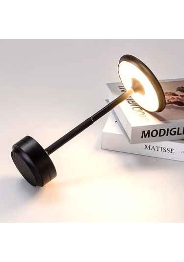 Boatshop1 Altın Usb Led Masa Lambası Modern Üç Renkli Ayarlanabilir Ortam Işığı Dahili Pil 36v Oda Parti Dekor Gece Lambası Altın