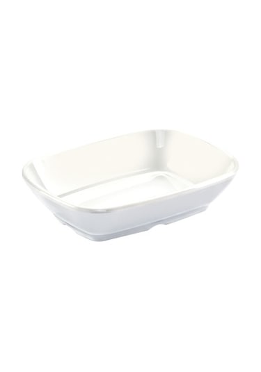 6 Ad Ermiya 14x10 cm Termo Melamin Kare Kayık Tabak