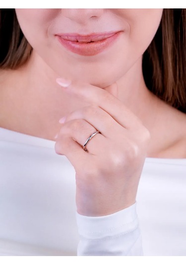 Torgovyj Dom Uvelir Holding Çift Gümüş Taşlı Zirkon Taşlı Alyans Yüzük 409872662 Gri