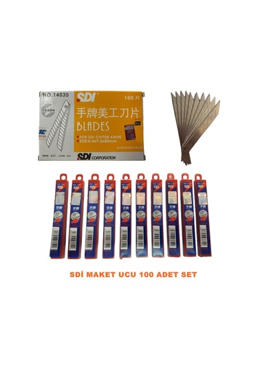 Sdi Maket Bıçağı Yedeği 100 Adet Profesyonel Ürün 1.Kalite (534525841)