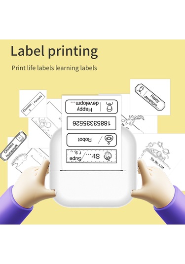 X7 Solunum Işığı Mini Taşınabilir Yazıcı Kablosuz Termal Fotoğraf Cep Yazıcısı, Standart Sürüm - Mavi