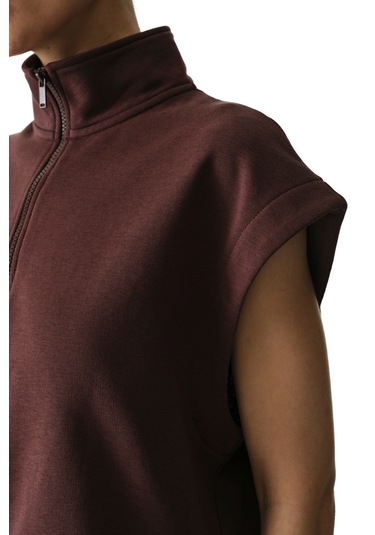 Penti Kahverengi Nura Half Zip Sweatshirt