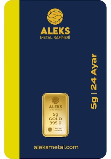 Agakulche 5 Gr 995 24 Ayar Amr Külçe Altın
