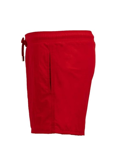 Kırmızı Su İtici Özellikli Naylon Kumaş Düz Renk Basic Erkek Plaj Deniz Şort Mayo - 540-kırmızı 001