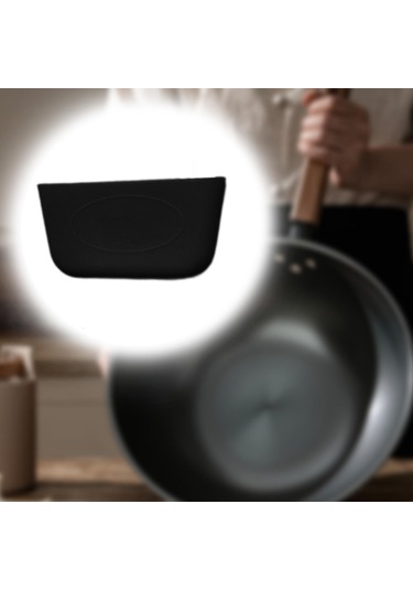 Homyl Tencere Kulp Kapağı Potholders Wok Ev Tava Için Yalıtım Siyah