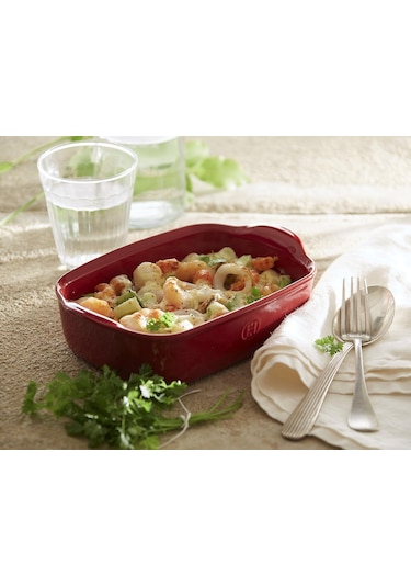 Emile Henry Fırın Kabı Dikdörtgen 22 X 14 Cm Kırmızı Kırmızı