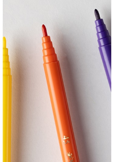 Faber-Castell Keçeli Kalem 20 Renk, Dayanıklı ve Parlak Renkler, Çocuklar İçin Güvenli, Su Bazlı Mürekkep