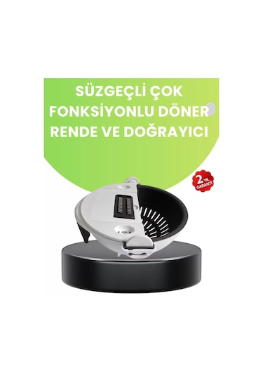 Ergonomik Sebze Rendeleyici Ve Süzgeç Hazneli Dilimleyici