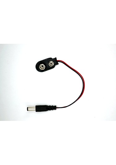 9v Yassı Pilden Elektrik Alma Soketi 2,1mm Erkek Dc Jaklı