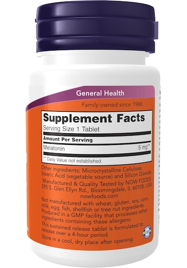 Now Foods Melatonın 5 Mg 120 Tablet