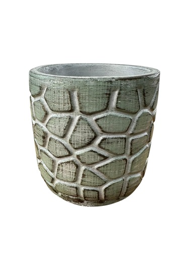 Bitki Tasarımı Ev Dekorasyon Yeşil Eskitme Taş Desen Beton Saksı Çiçeklik Saksılık