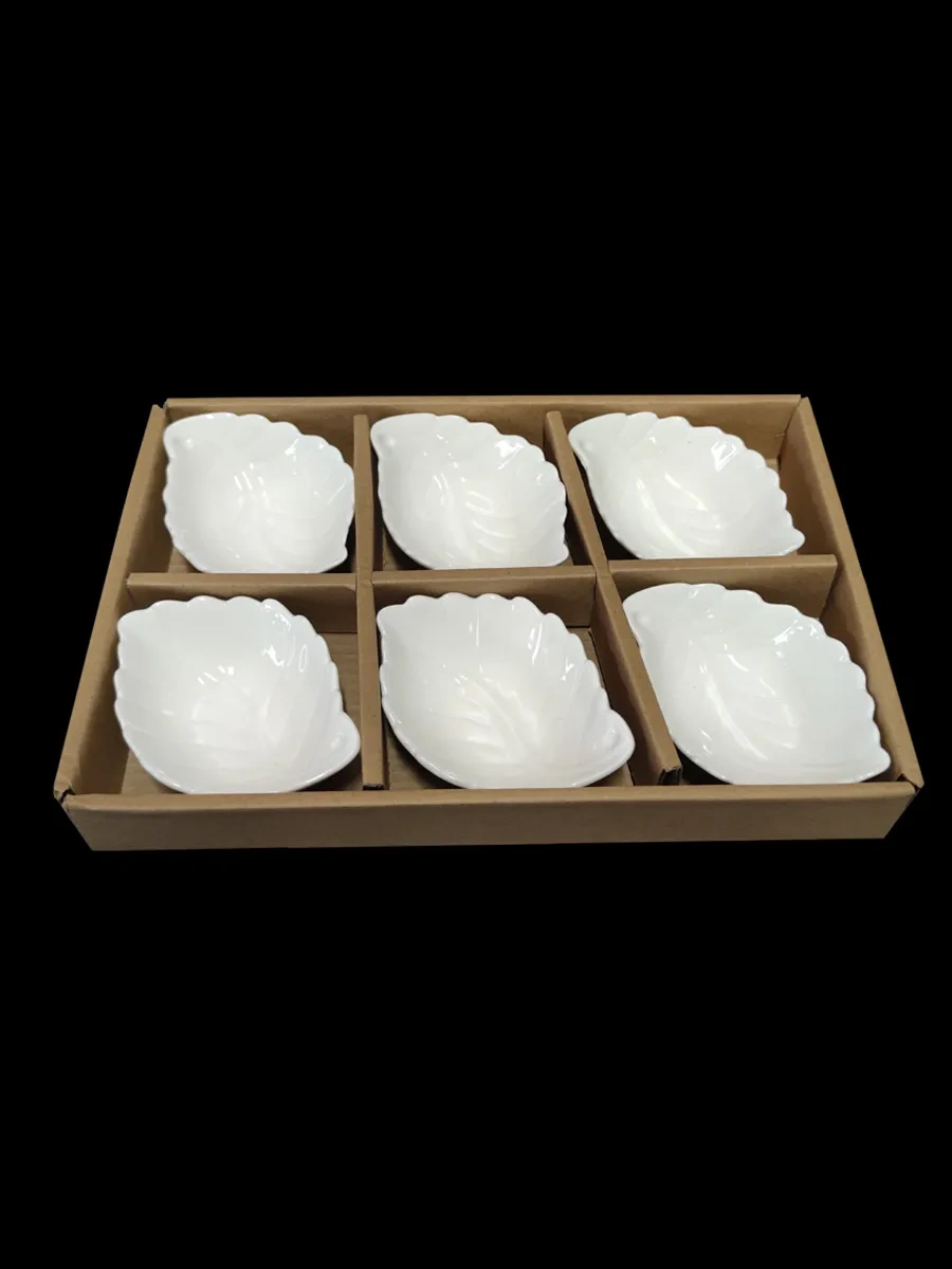 Hazdev Servis Ve Sunum İçin Beyaz Seramik Sosluklar Seti 195595825 Beyaz