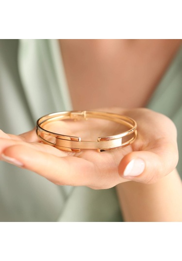 Altın Kaburga Kelepçe Çift Kol Tek Sıra 10 MM