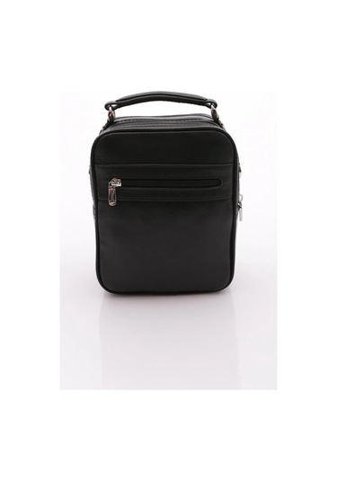 Siyah Hakiki Deri Erkek Portföy El Çantası 4587 Siyah