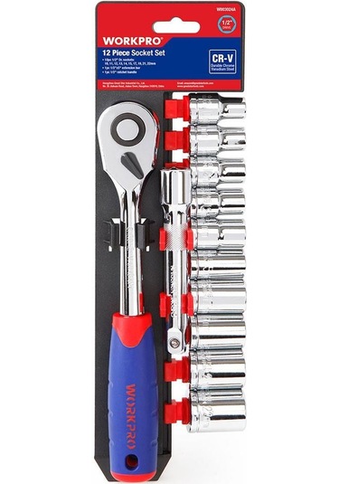 Workpro Wp202558 12 Parça 1/2 Cr-v Metrik Profesyonel Lokma Takımı Fr Wp202558