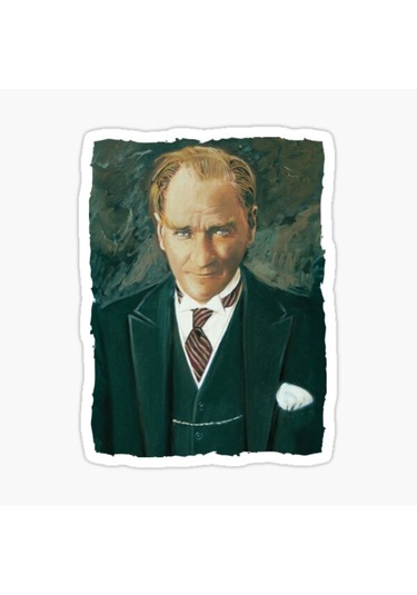 Atatürk Portre Sticker 14 Cm 2 Adet