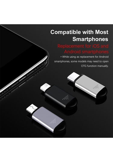 Hombey Android Telefon İçin Siyah Type-c Entegreli Ev Aletleri Kumandasý - 10m Uzaklýkta Kullanim, Tv-klima-fan Projeksiyon Uyumlu, Plug & Play